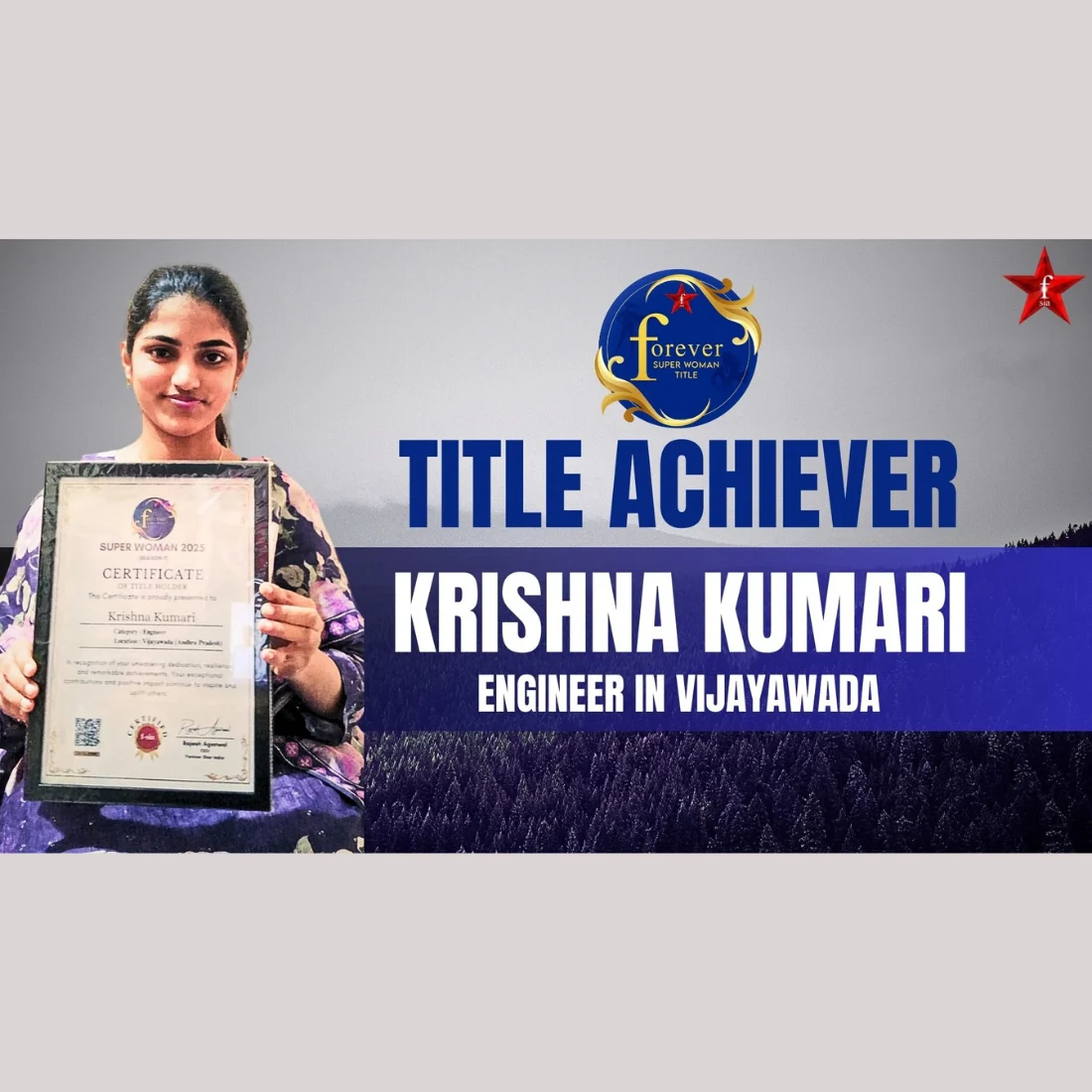 Krishna Kumari Named Super Woman 2025 for Excellence in Civil Engineering - Sangri Today News
